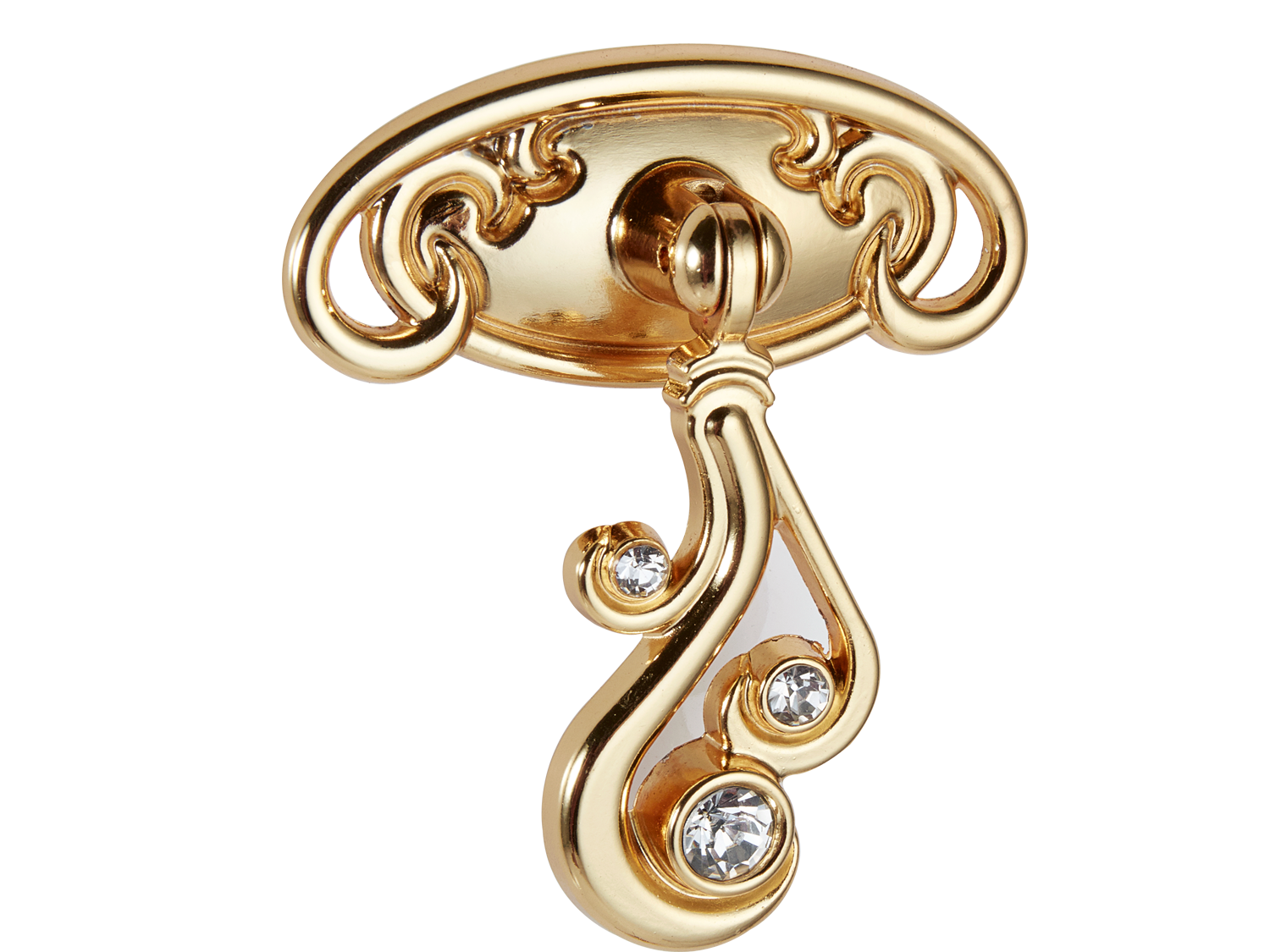 Мебельная ручка-капля со стразами TL 19.10016-TL 19.10020